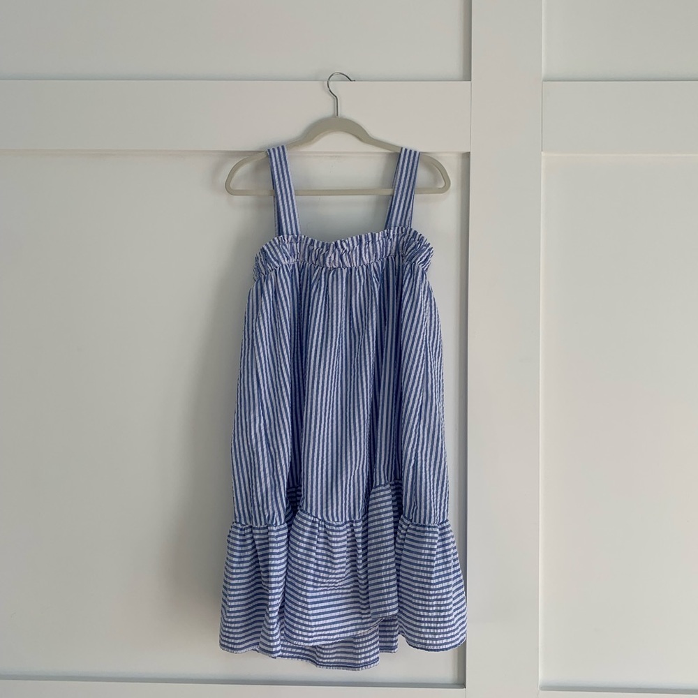 Striped Blue and White Dress